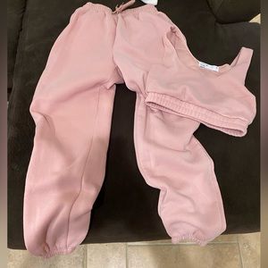 2 piece lounge set size medium pink